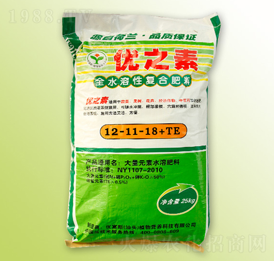 全水溶性復合肥料12-11-18+TE-優(yōu)之素-優(yōu)富斯