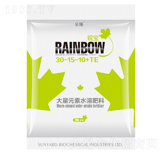 大量元素水溶肥料30-15-10+TE-銳寶-燊陽(yáng)化工